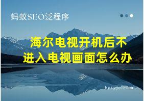 海尔电视开机后不进入电视画面怎么办