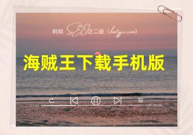 海贼王下载手机版