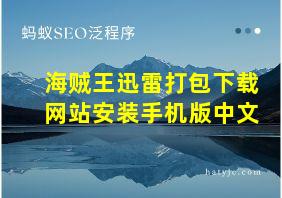 海贼王迅雷打包下载网站安装手机版中文