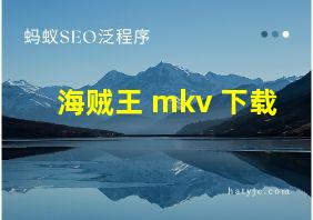 海贼王 mkv 下载