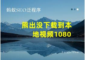 熊出没下载到本地视频1080