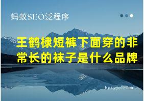 王鹤棣短裤下面穿的非常长的袜子是什么品牌