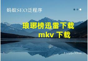 琅琊榜迅雷下载 mkv 下载