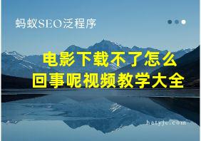 电影下载不了怎么回事呢视频教学大全