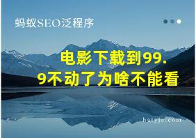 电影下载到99.9不动了为啥不能看