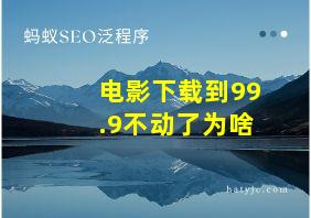 电影下载到99.9不动了为啥