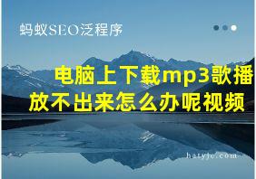 电脑上下载mp3歌播放不出来怎么办呢视频