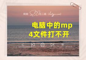 电脑中的mp4文件打不开