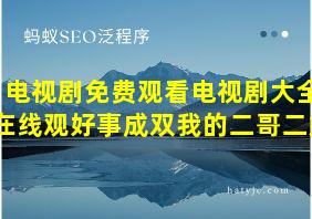 电视剧免费观看电视剧大全在线观好事成双我的二哥二嫂