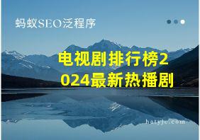 电视剧排行榜2024最新热播剧