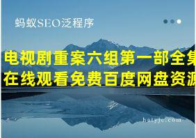 电视剧重案六组第一部全集在线观看免费百度网盘资源