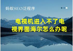 电视机进入不了电视界面海尔怎么办呢