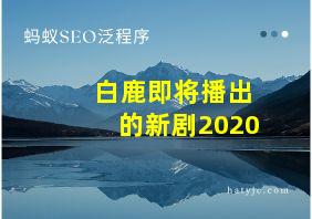 白鹿即将播出的新剧2020