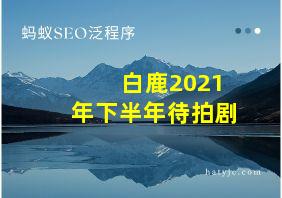 白鹿2021年下半年待拍剧