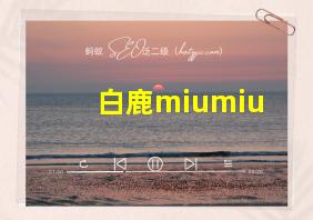 白鹿miumiu