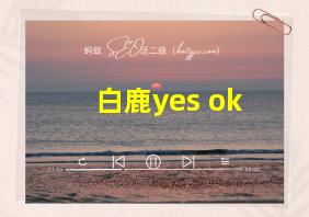 白鹿yes ok