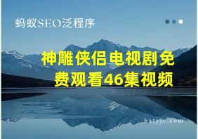 神雕侠侣电视剧免费观看46集视频