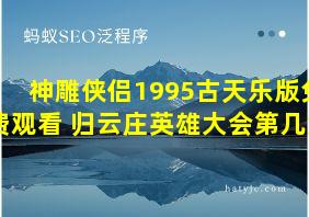 神雕侠侣1995古天乐版免费观看 归云庄英雄大会第几集