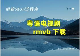 粤语电视剧 rmvb 下载