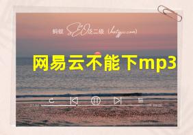 网易云不能下mp3