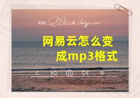 网易云怎么变成mp3格式