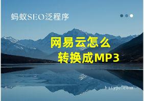 网易云怎么转换成MP3