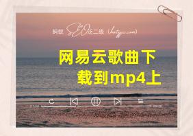 网易云歌曲下载到mp4上