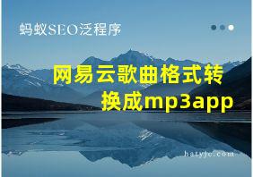 网易云歌曲格式转换成mp3app