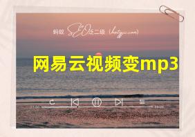 网易云视频变mp3