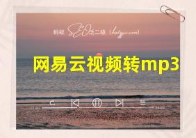 网易云视频转mp3