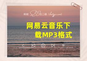 网易云音乐下载MP3格式