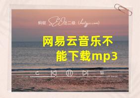 网易云音乐不能下载mp3