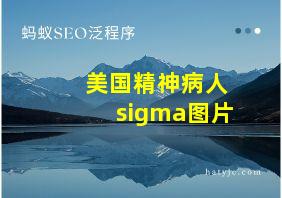 美国精神病人sigma图片