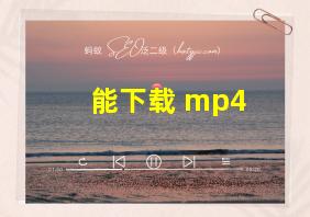 能下载 mp4