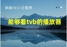 能够看tvb的播放器