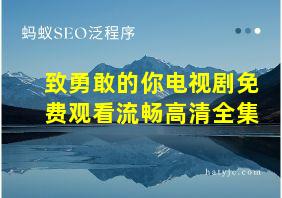 致勇敢的你电视剧免费观看流畅高清全集