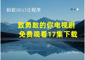 致勇敢的你电视剧免费观看17集下载