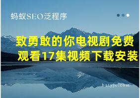 致勇敢的你电视剧免费观看17集视频下载安装