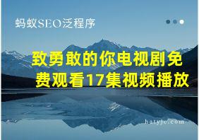 致勇敢的你电视剧免费观看17集视频播放