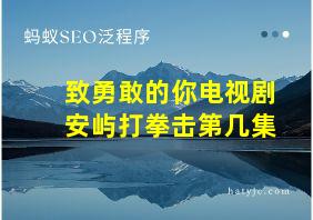 致勇敢的你电视剧安屿打拳击第几集