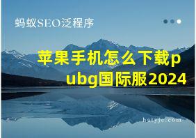 苹果手机怎么下载pubg国际服2024