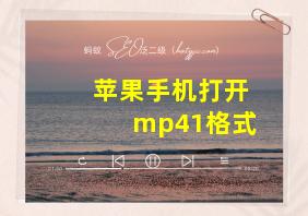 苹果手机打开mp41格式