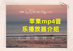 苹果mp4音乐播放器介绍