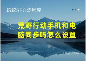 荒野行动手机和电脑同步吗怎么设置