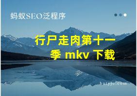 行尸走肉第十一季 mkv 下载