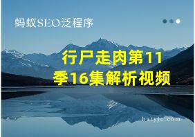 行尸走肉第11季16集解析视频