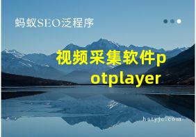 视频采集软件potplayer