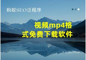 视频mp4格式免费下载软件