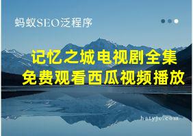 记忆之城电视剧全集免费观看西瓜视频播放