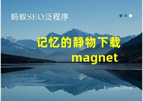 记忆的静物下载 magnet